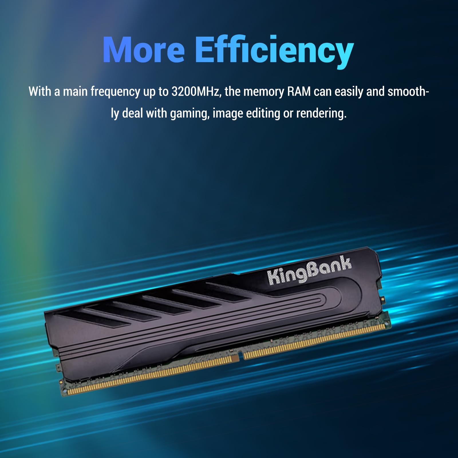 Memória Ram KingBank DDR4 16GB 3200Mhz 1.2V CL22 para Computador